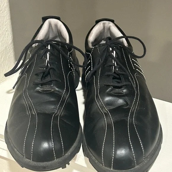 Adidas Adiprene Z-Traxion Mens Size 10 Golf Shoes Black Spikes 104399 Cleats - Picture 4 of 10